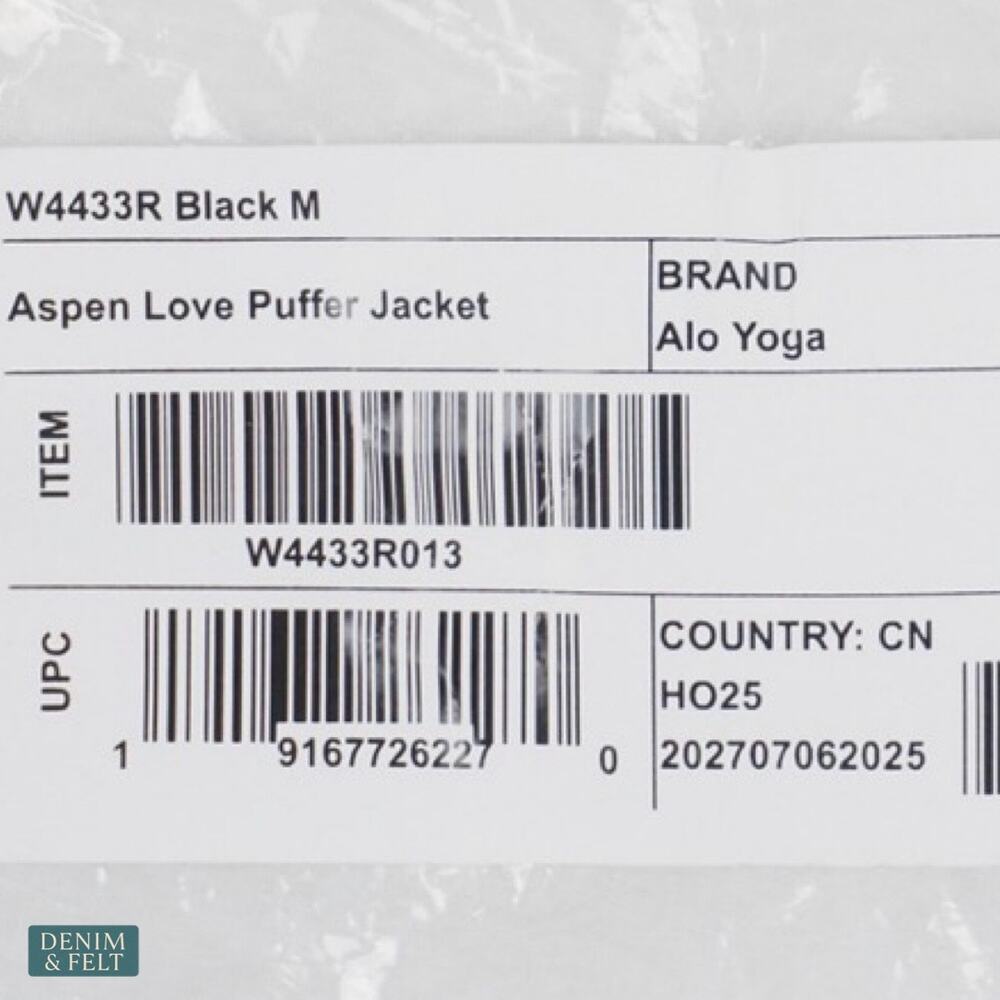 NEW Alo Yoga Aspen Love Puffer Jacket Black Oversized Cozy Luxe Winter Warm MED - Picture 13 of 13